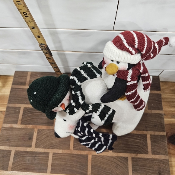 Christmas Holiday Winter Polar Bear,Snowman & Penguin Plush - Picture 7 of 7